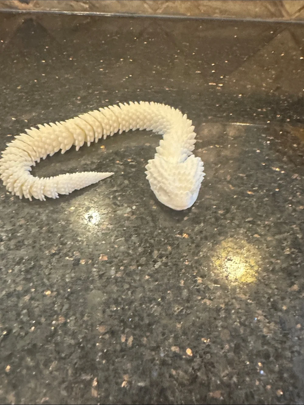 3d printed White Spiked Reptile Hide & Enrichment